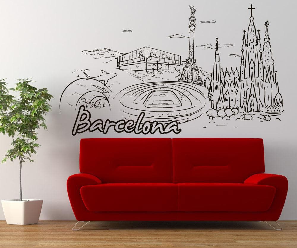 Vinyl Wall Decal Sticker Barcelona #1384