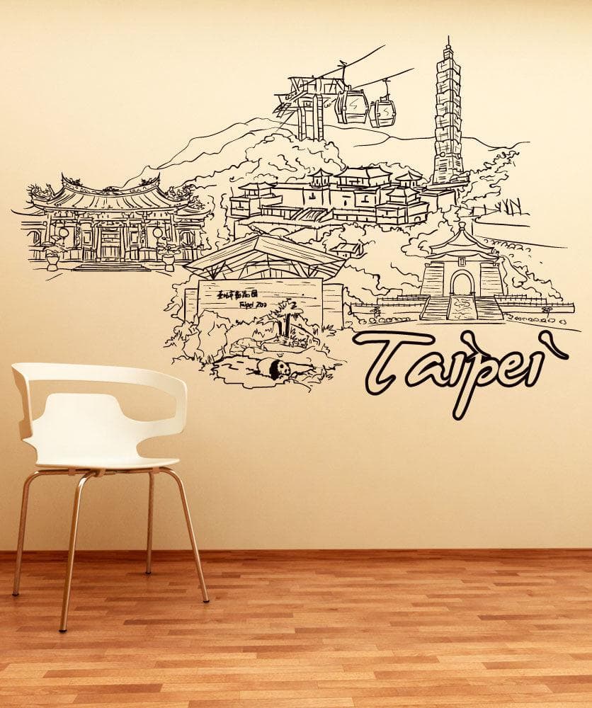 Vinyl Wall Decal Sticker Taipei #1399