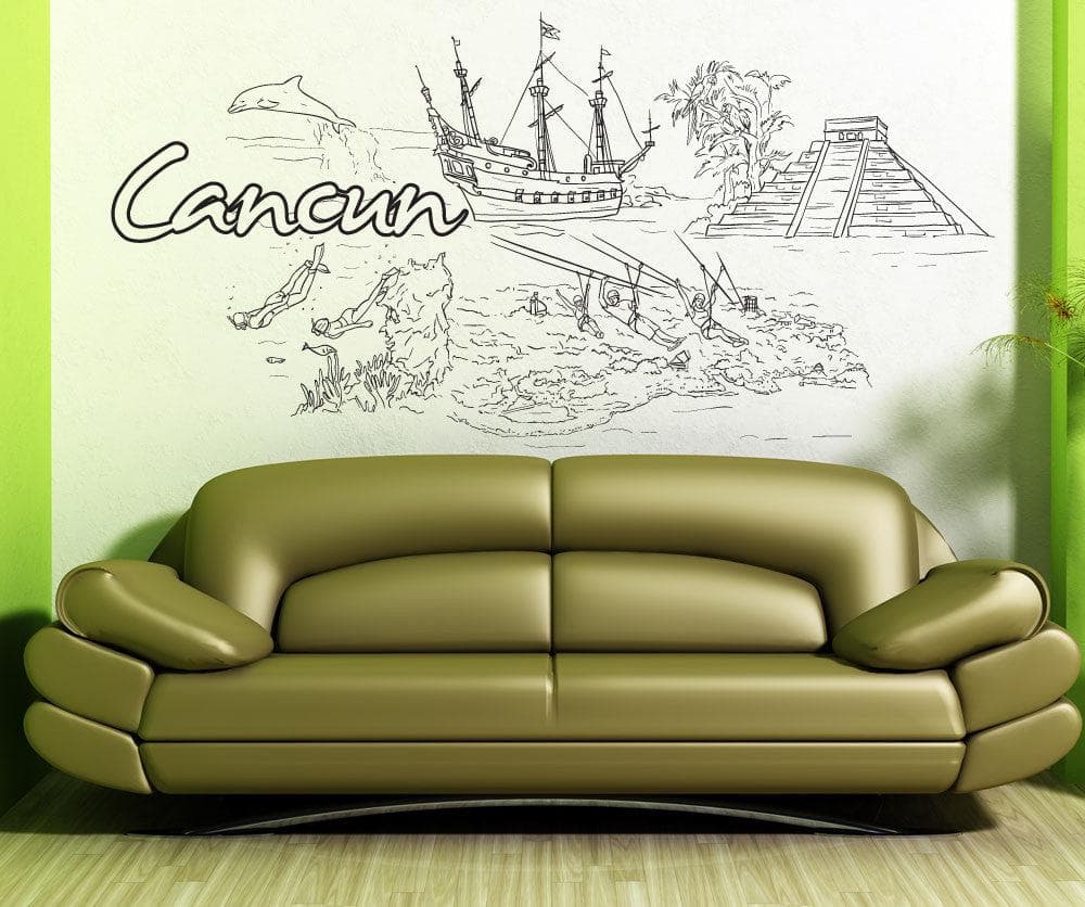 Vinyl Wall Decal Sticker Cancun #1405