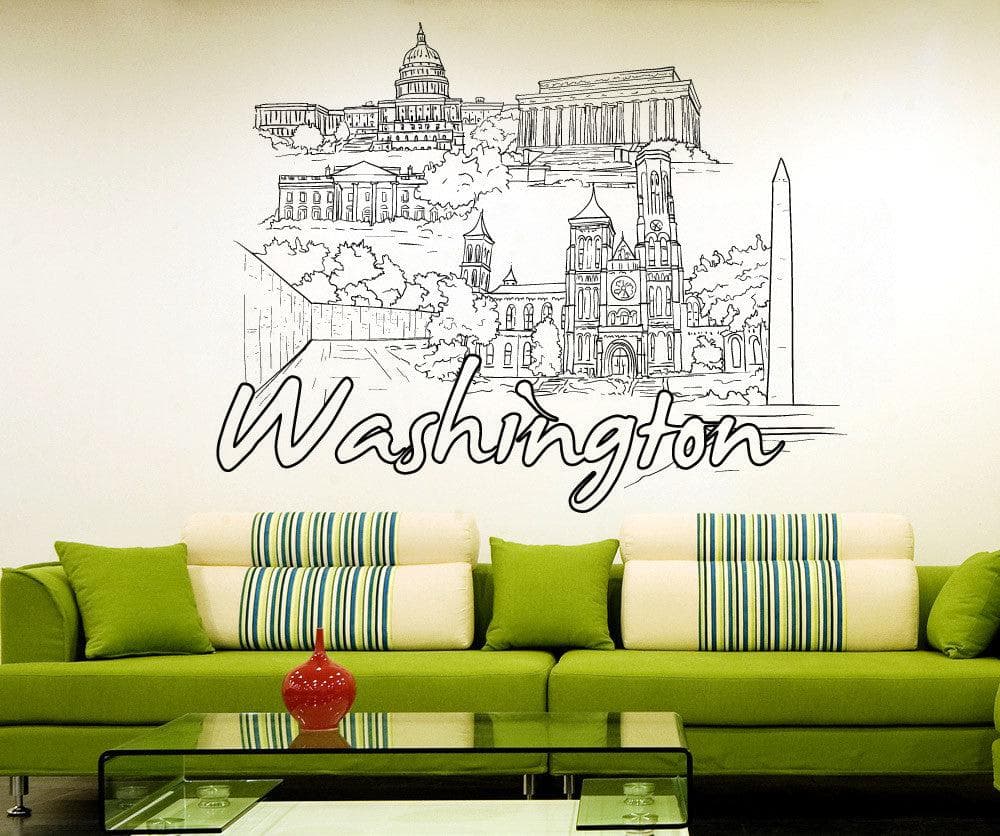 Vinyl Wall Decal Sticker Washington #1424