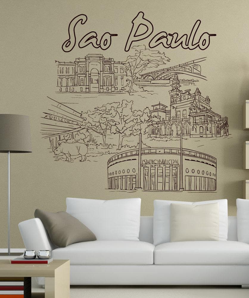 Sao Paulo Brazil Vinyl Wall Decal Sticker. #1431