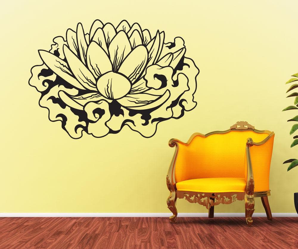Vinyl Wall Decal Sticker Smoke Lotus #1449
