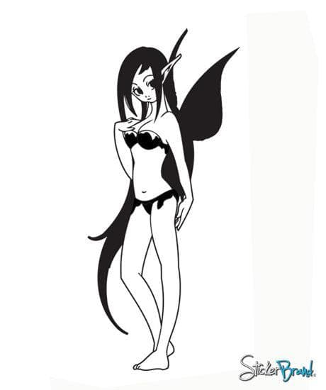 Vinyl Wall Art Decal Sticker Elf Fairy Girl Lady #144