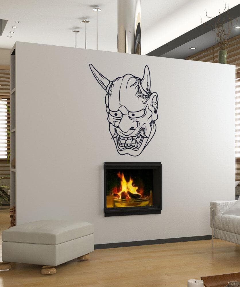 Hannya Mask Vinyl Wall Decal Sticker. #1451