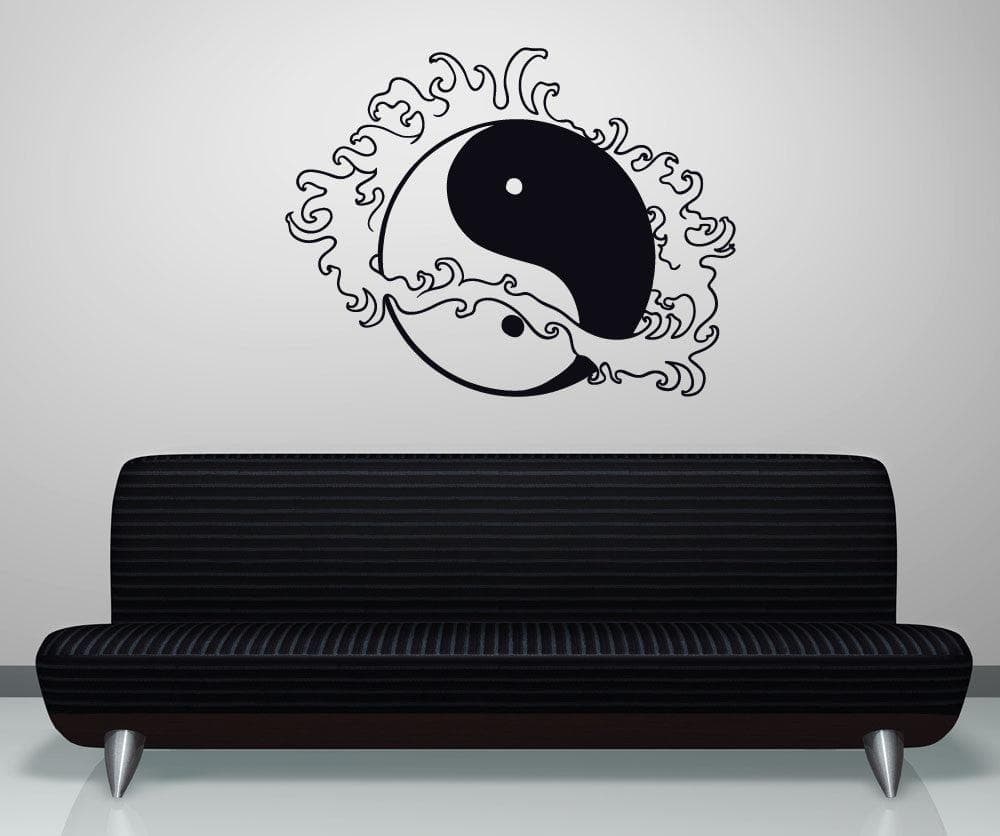 Vinyl Wall Decal Sticker Water Yin Yang #1459