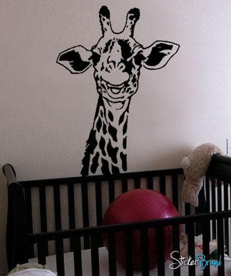 Giraffe Neck Wall Decal for Kids Room. Safari Jungle Theme Decor. #145