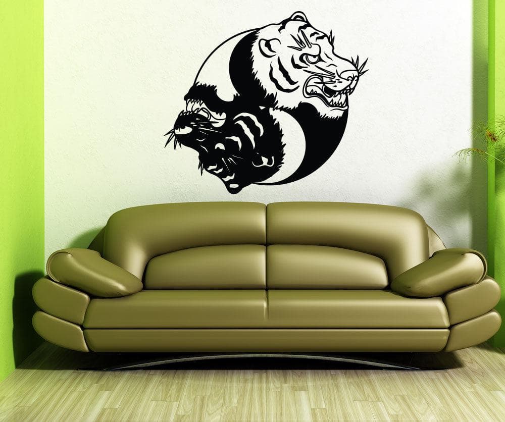 Vinyl Wall Decal Sticker Tiger Yin Yang #1460