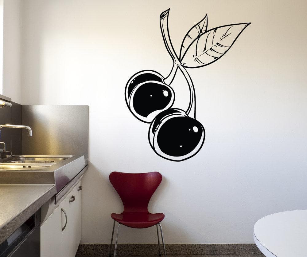 Vinyl Wall Decal Sticker Tattoo Cherries #1473