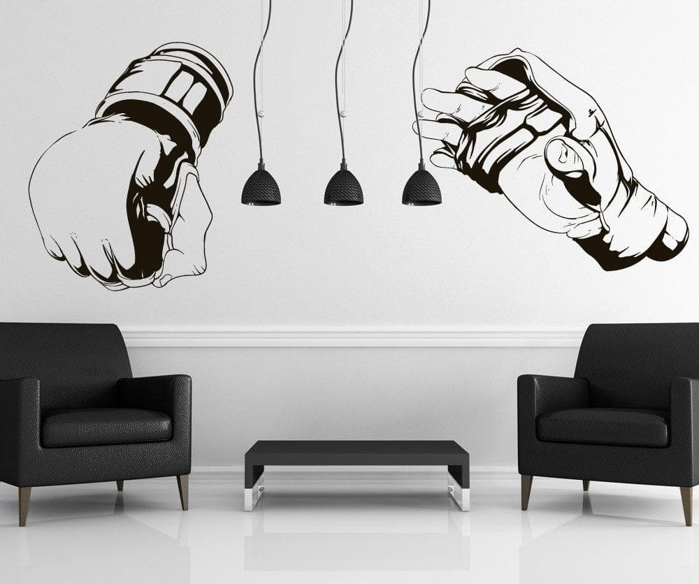 Vinyl Wall Decal Sticker MMA Hands #1481