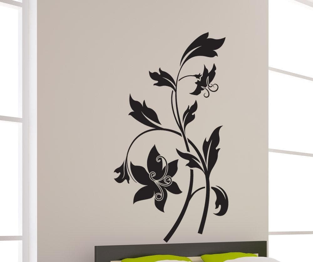 Tall Lily Vines Wall Decal Home Decor. #1507