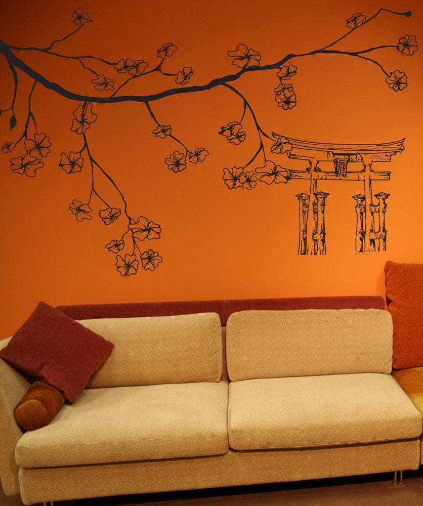 Cherry Blossom Tree Branch Wall Decal