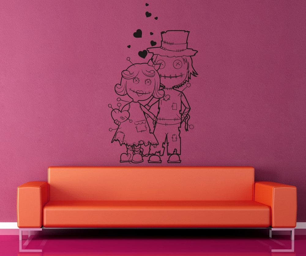 Vinyl Wall Decal Sticker Voodoo Dolls In Love #1514