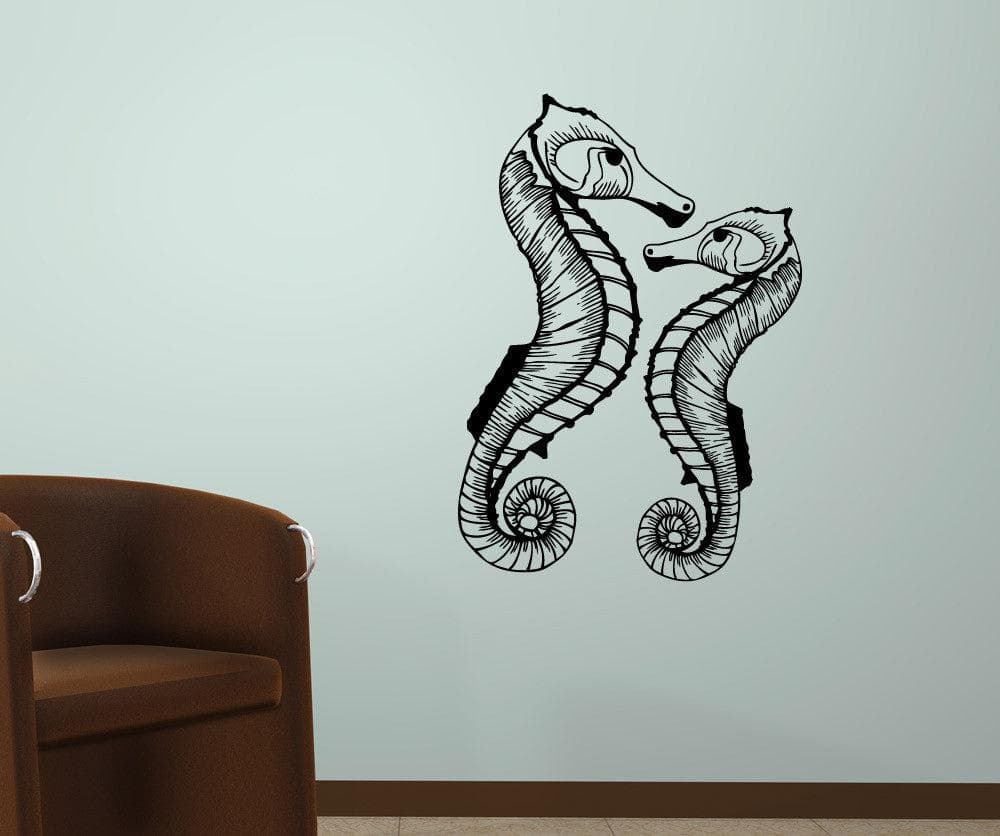 Vinyl Wall Decal Sticker Two Seahorses #1515