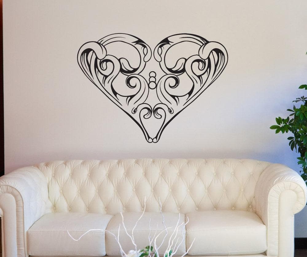 Vinyl Wall Decal Sticker Abstract Vintage Heart #1523