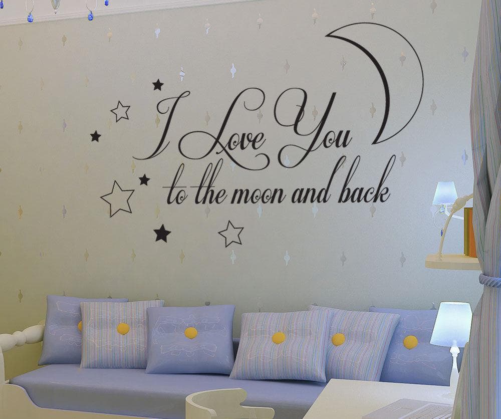 Vinyl Wall Decal Sticker To The Moon And Back #1527
