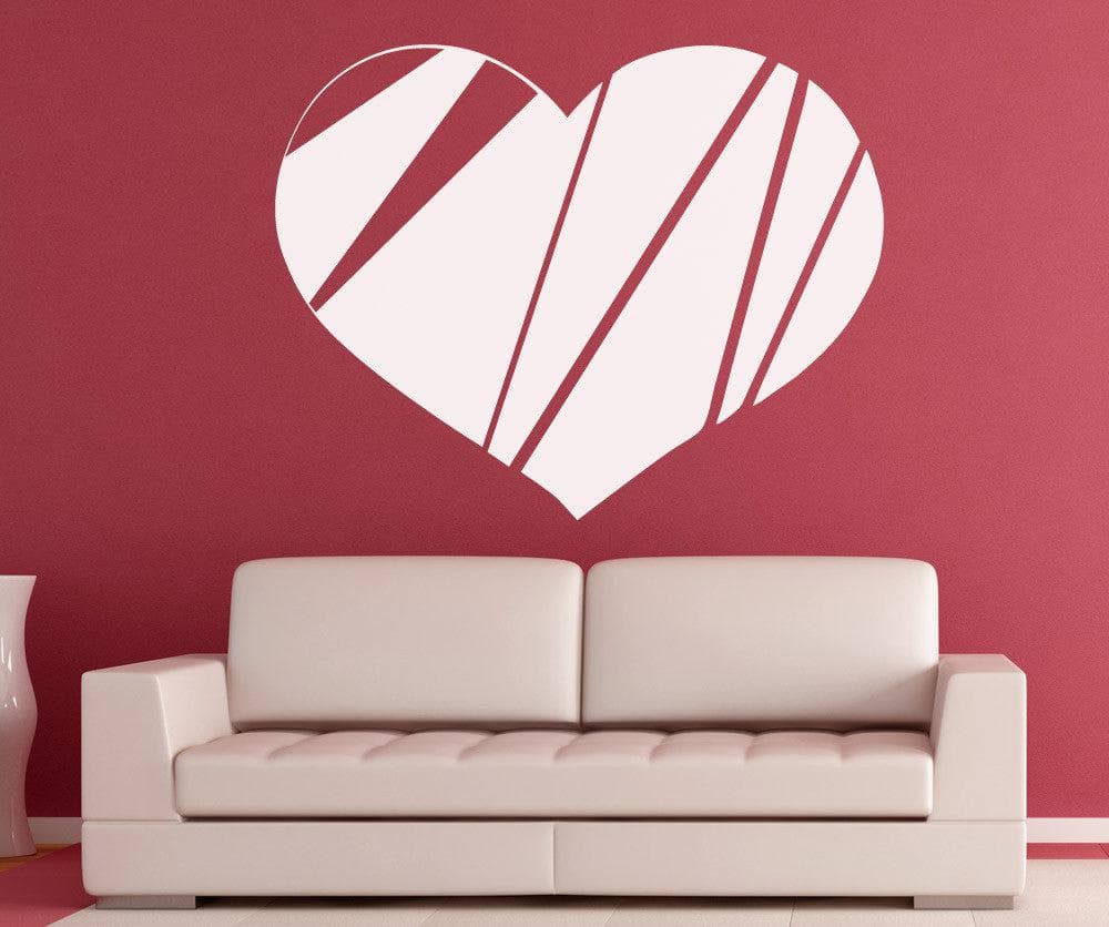 Vinyl Wall Decal Sticker Fragmented Heart #1539