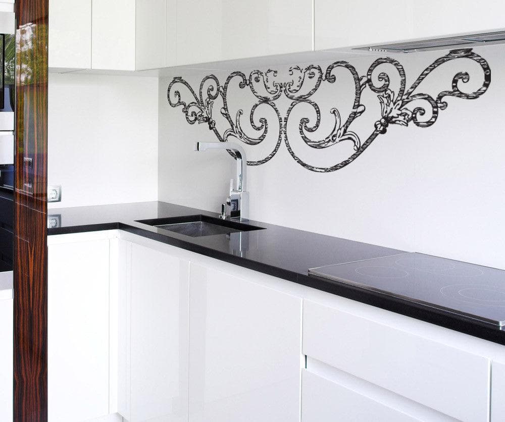 Vintage Swirl Ornament Vines Wall Decal #1540