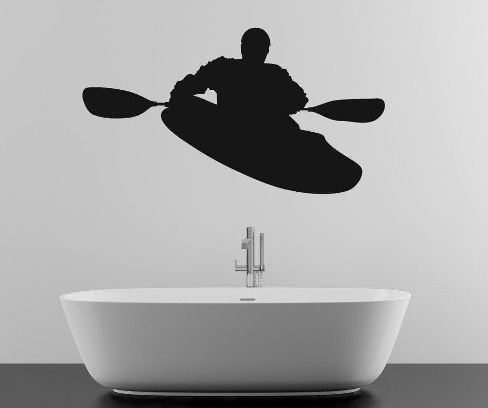 Kayaker kayaking Wall Decal Sticker. #1543