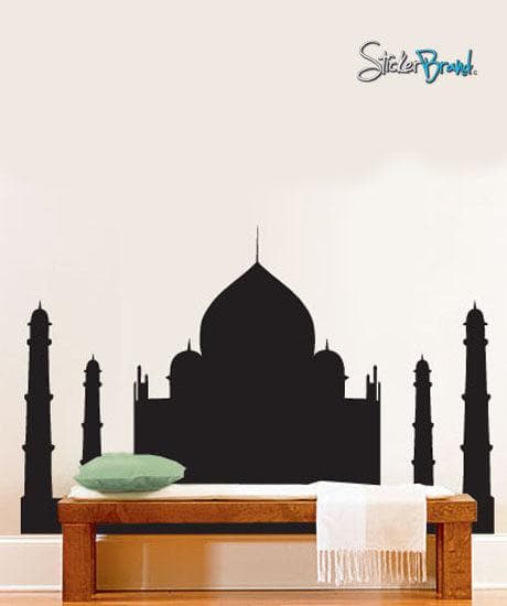 Taj Mahal Silhouette India Vinyl Wall Art Decal Sticker. #154