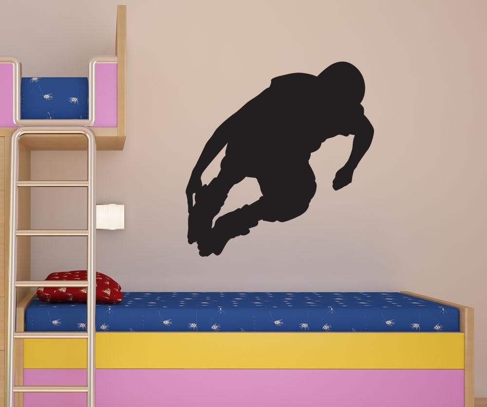 Vinyl Wall Decal Sticker Rollerblade Jump #1550