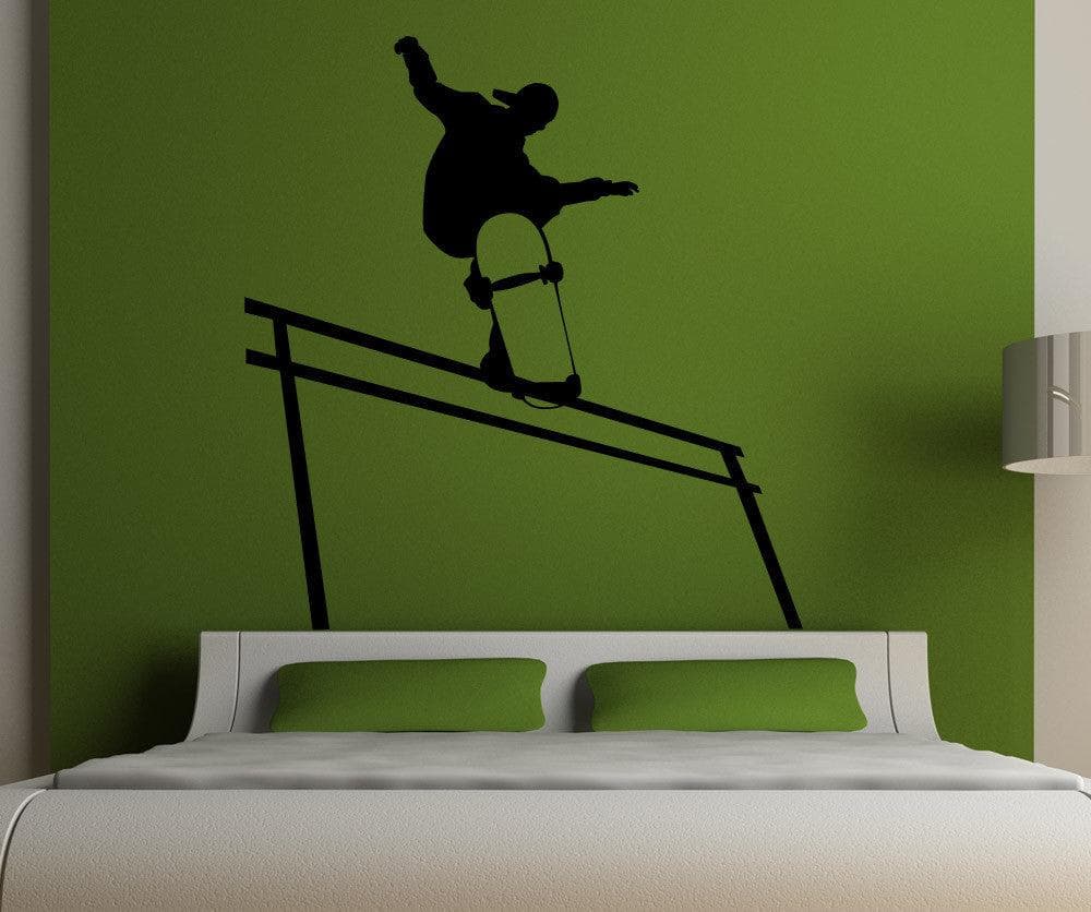 Vinyl Wall Decal Sticker Skateboard Grinding #1561