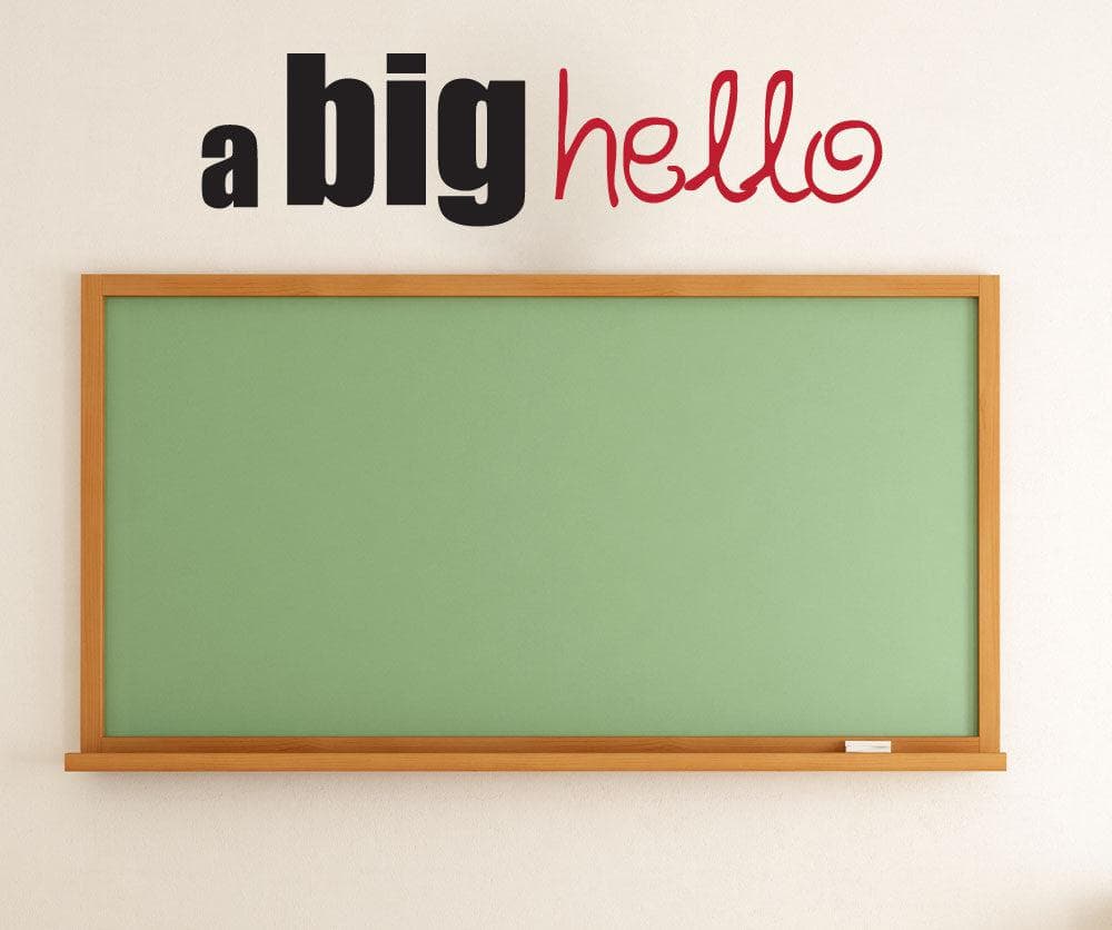 Vinyl Wall Decal Sticker A Big Hello #1566