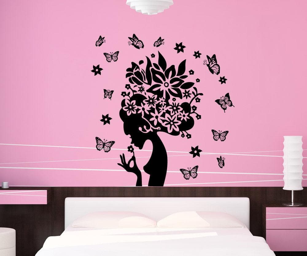 Vinyl Wall Decal Sticker Butterfly Lady #1569