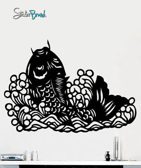 Vinyl Wall Decal Sticker Japanese Art Koi Fish #175