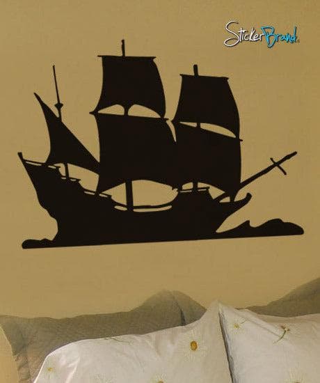 Vinyl Wall Decal Sticker Pirate Sail Ship Decoration #197