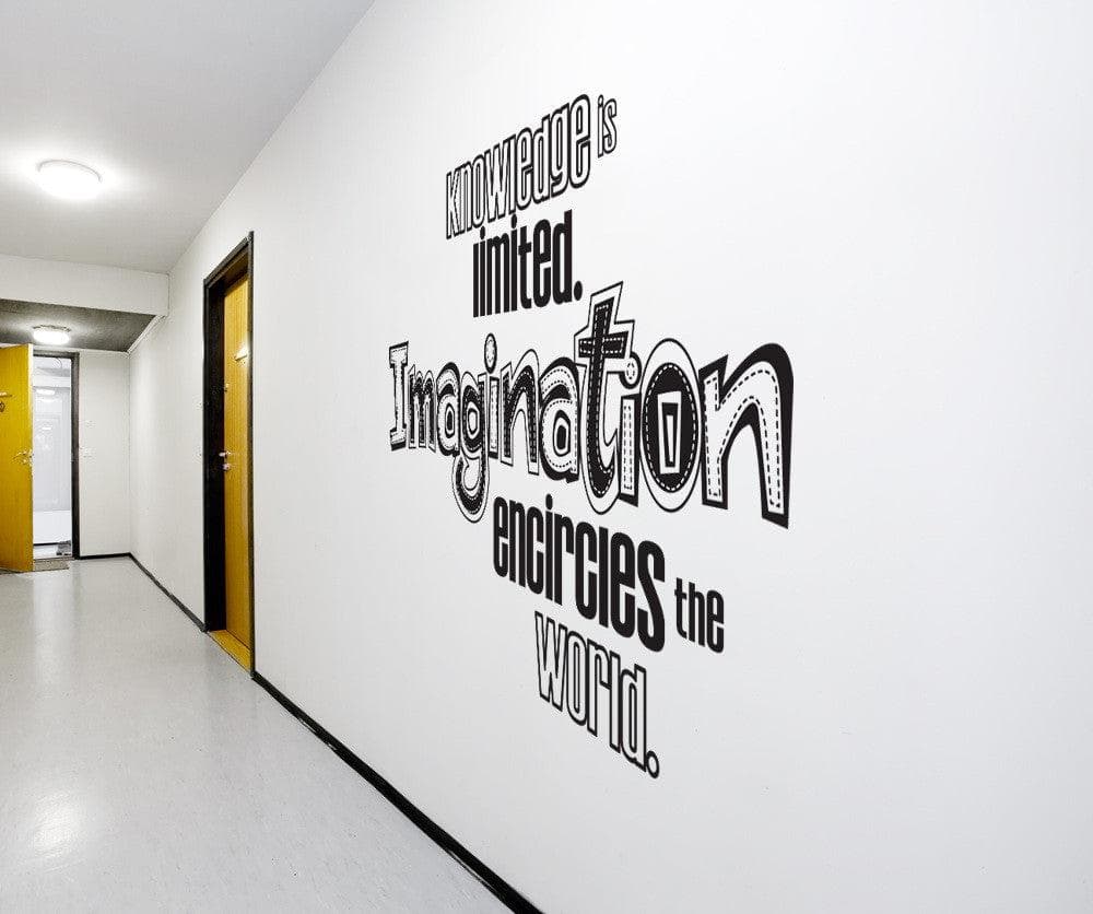 Knowledge is limited. Imagination encircles the world Quote Wall Decal. #OS_DC305