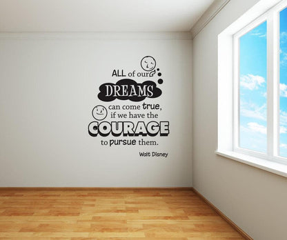 Vinyl Wall Decal Sticker "Dreams Can Come True" Quote #OS_DC301