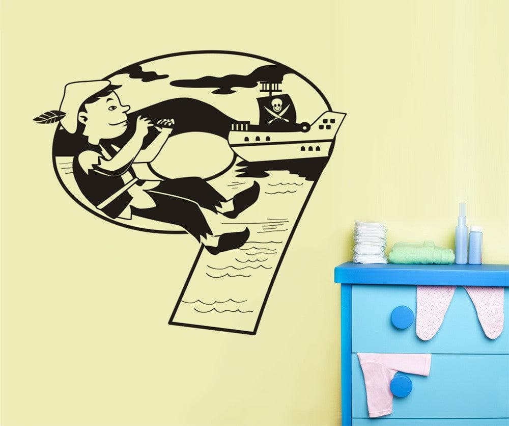 Vinyl Wall Decal Sticker Peter Pan Number Nine #OS_DC256