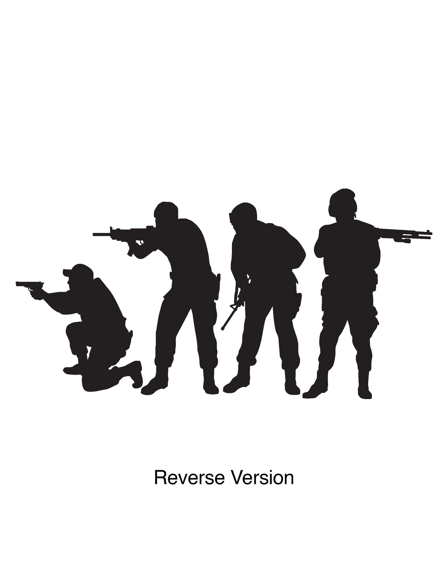 Military Swat Team Army Men Vinyl Wall Decal Sticker. #210