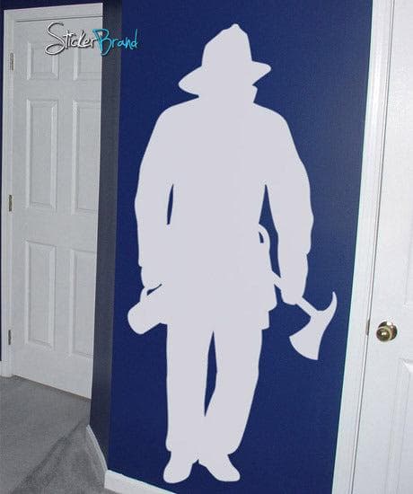 Vinyl Wall Decal Sticker Full Size Firefighter #213