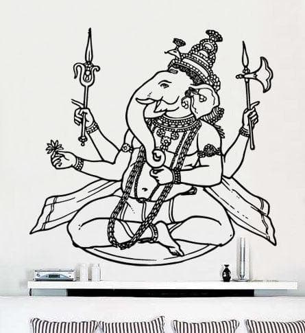 Vinyl Wall Decal Sticker Ganesha #287