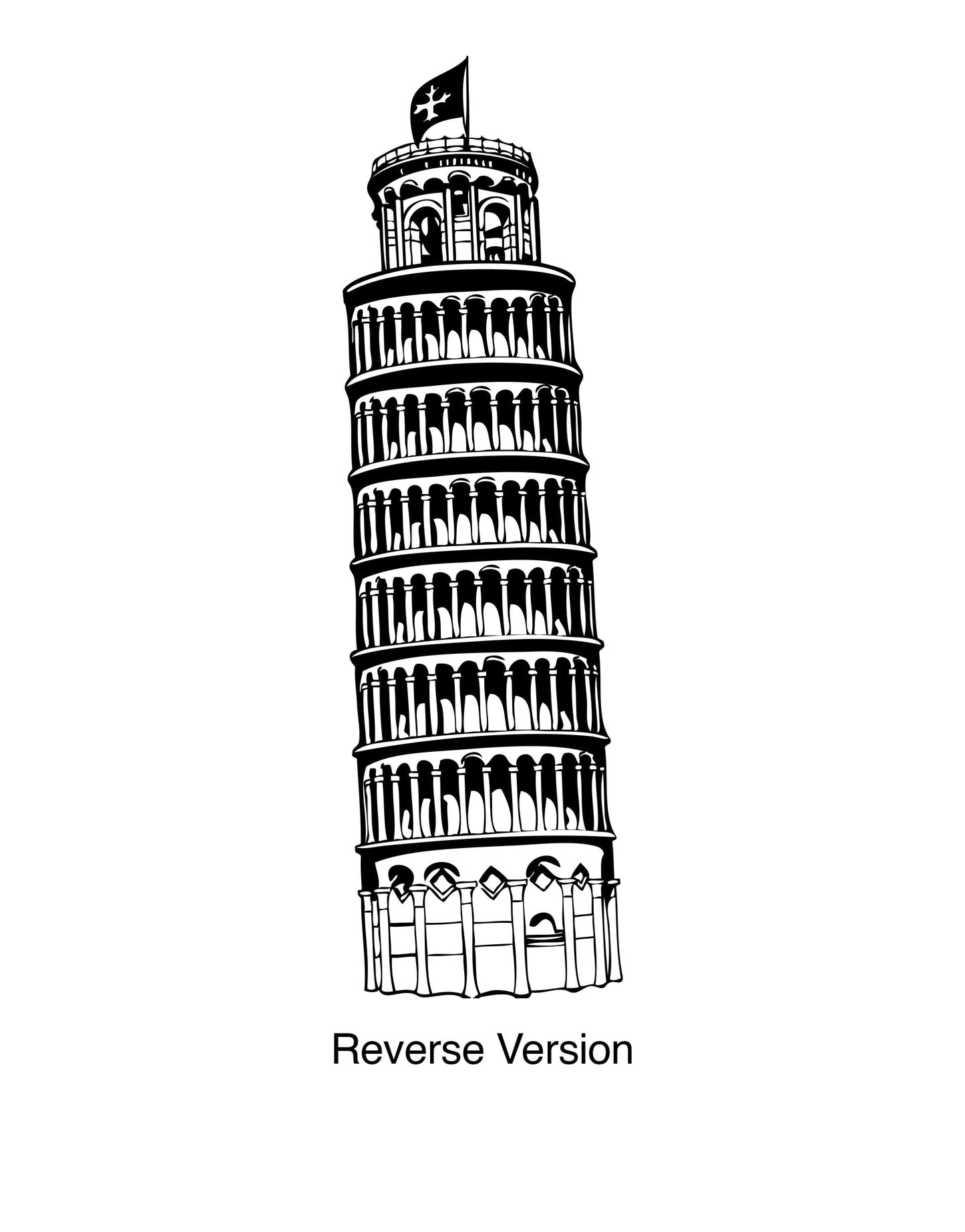 Leaning Tower of Pisa Wall Decal Sticker. #227