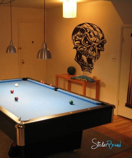Metal Skull Head Vinyl Wall Decal Sticker. #266