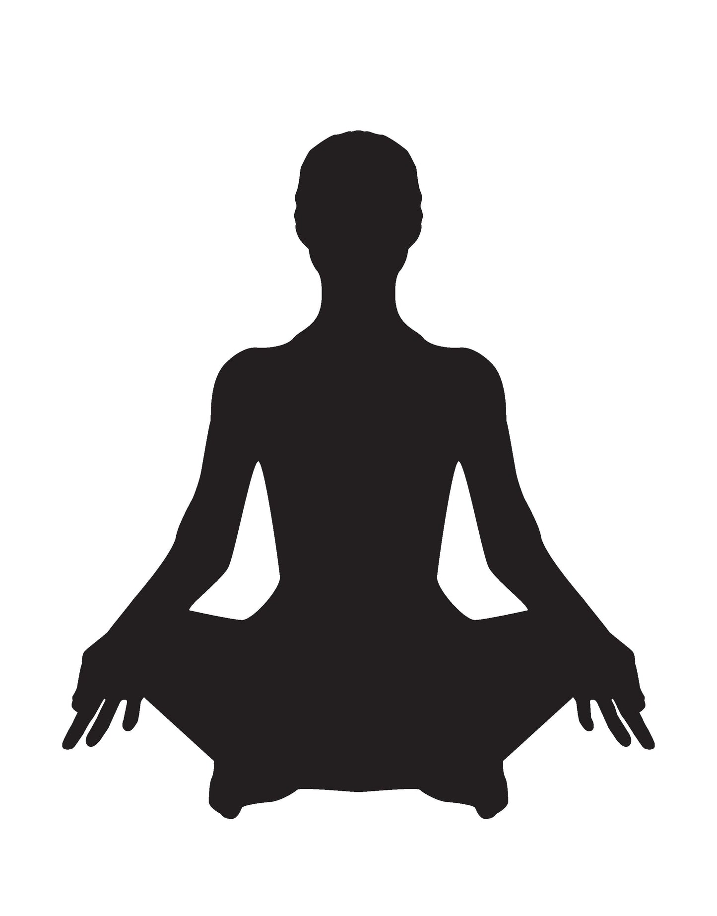 Namaste Yoga Poses Silhouette Vinyl Wall Decal Sticker. Perfect for the Spa Studio. #268