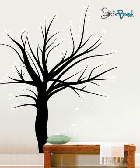Vinyl Wall Decal Sticker Winter Tree Blossom Leaves #270
