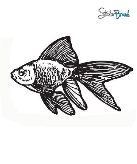 Vinyl Wall Decal Sticker Gold Fish #299
