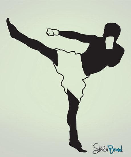 Vinyl Wall Decal Sticker Kick Boxer Kickboxing Muay Thai #303