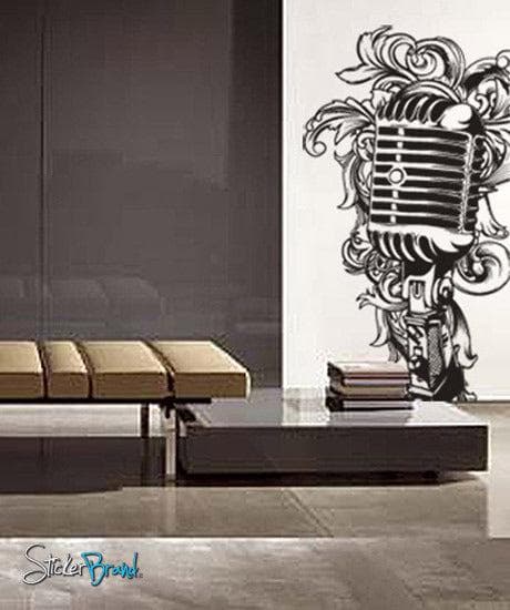 Music Microphone MIC Vinyl Wall Decal Sticker. #328