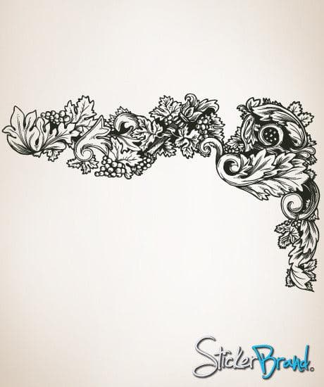 Vinyl Wall Decal Sticker Flower Leaves Pattern #343