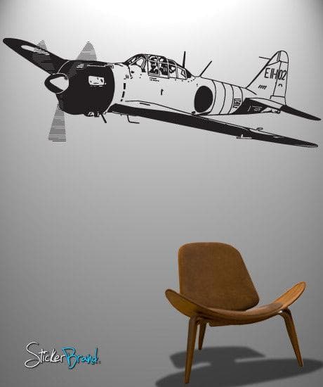Vinyl Wall Decal Sticker World War II Fighter Plane #348