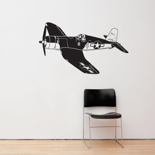 World War II Fighter Airplane Vinyl Wall Decal Sticker. #350