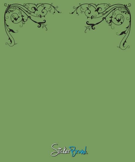 Vinyl Wall Decal Sticker Floral Flower Pattern Edge #358