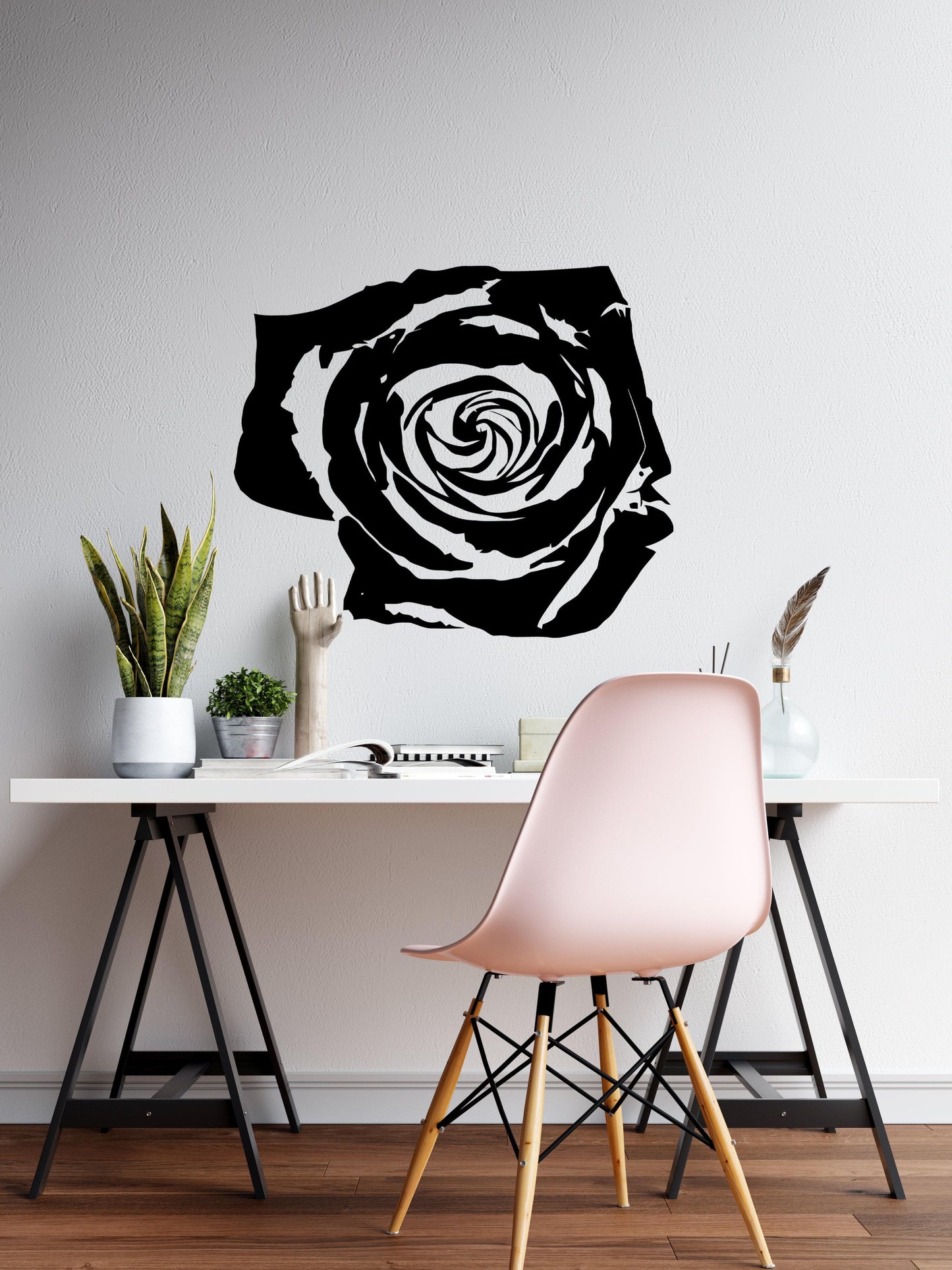 Rose Flower Floral Vinyl Wall Decal Sticker. #365