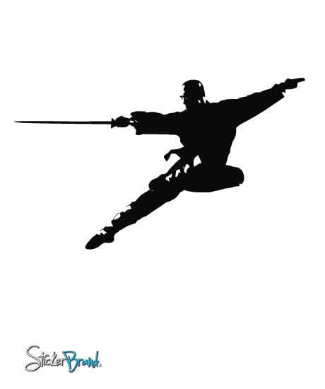 Vinyl Wall Decal Sticker Kung Fu Sword Martial Arts #371