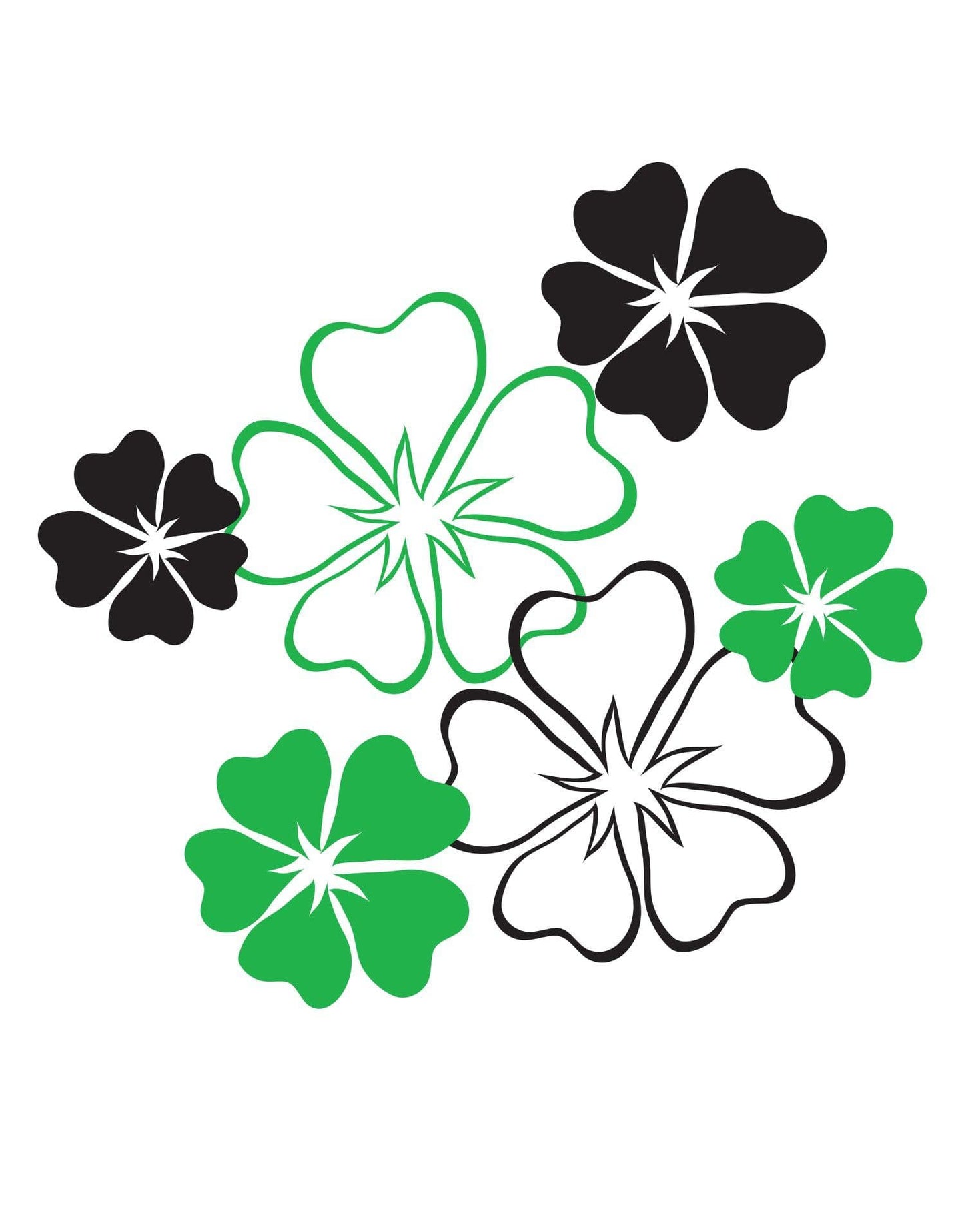 Floral Flower Patterns Wall Decal Decor. #387