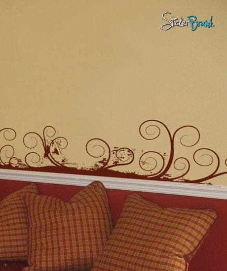 Vinyl Wall Decal Sticker Grunge Swirl Flower #392